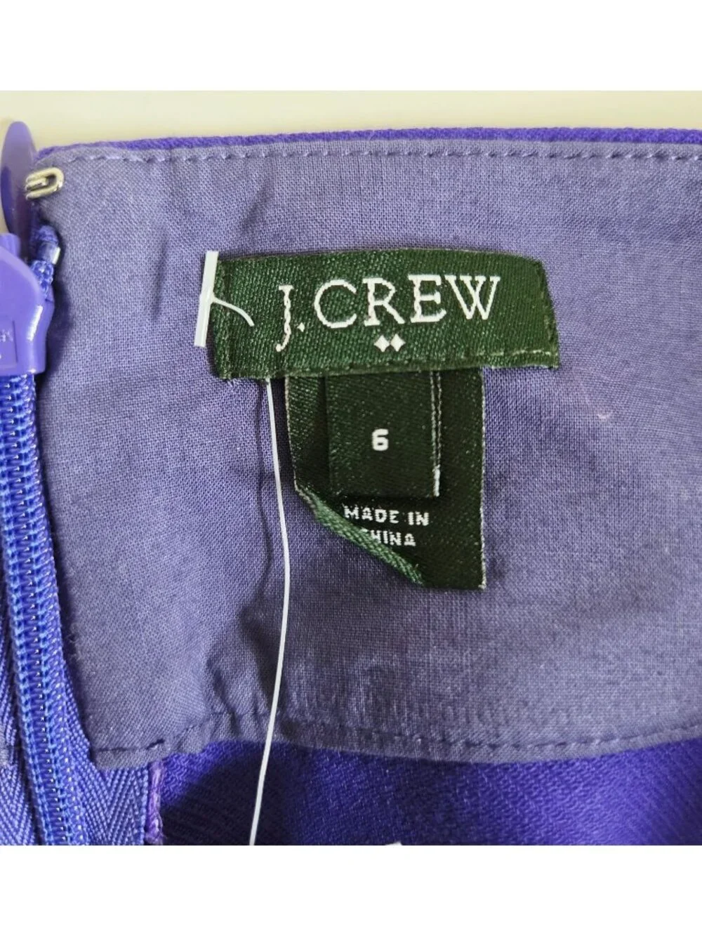 J. Crew Factory Women's Mini Skirt 100% Cotton Indigo Purple Size 6 NWT - Picture 3 of 10